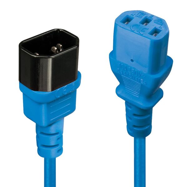 Lindy IEC pikenduskaabel 2m sinine