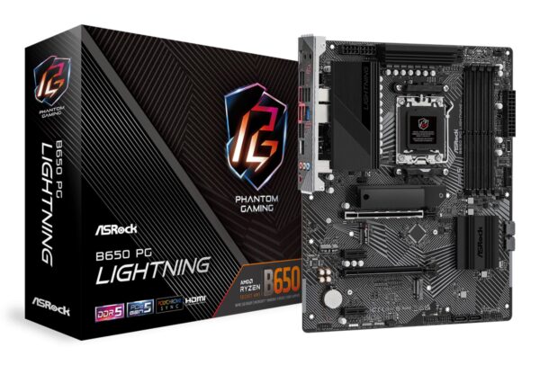 Asrock B650 PG Lightning am5 ddr5 atx emaplaat