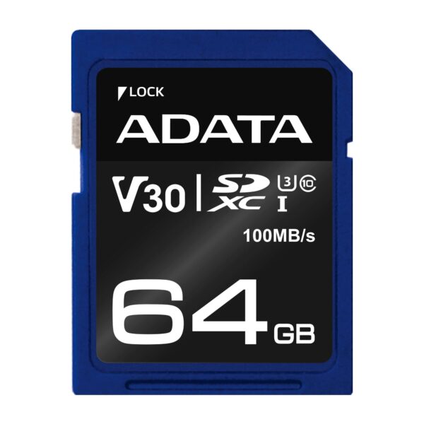 ADATA | SDXC mälukaart 64GB | V30 | ASDX64GUI3V30S-R