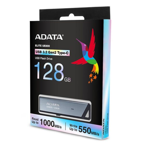 ADATA USB-C mälupulk UE800 128GB hõbedane