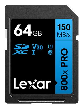 Lexar | SDXC mälukaart 64GB | UHS-I | LSD0800P064G-BNNNG