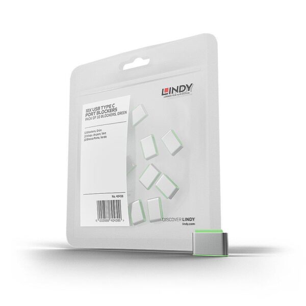 Lindy USB-C pordi blokeerijad roheline 10 tk 40438