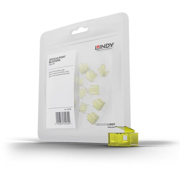 Lindy RJ45 pordi blokeerijad kollane 20 tk 40483