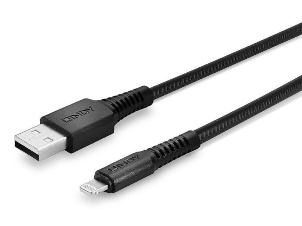Lindy tugevdatud USB-A to Lightning kaabel 2m 31292