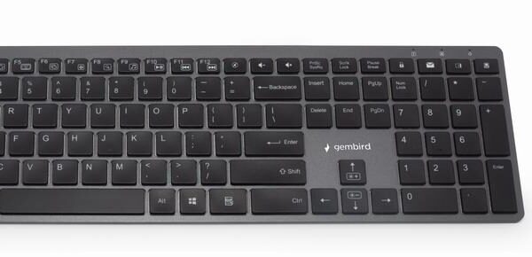 Gembird juhtmevaba klaviatuuri ja hiire komplekt Slim KBS-Eclipse-M500 ENG