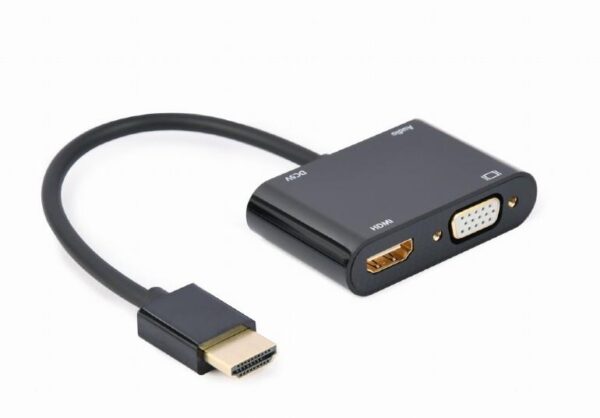 Gembird HDMI to HDMI/VGA adapter A-HDMIM-HDMIFVGAF-01