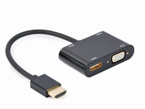 ELKO: 1393283 Gembird HDMI to HDMI/VGA adapter A-HDMIM-HDMIFVGAF-01