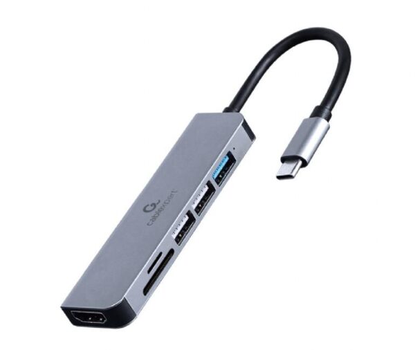 Gembird USB-C adapter HDMI/USB3 6in1 A-CM-COMBO6-02