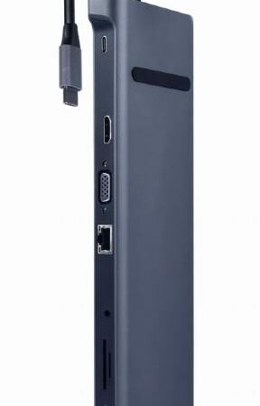 Gembird USB-C adapter 10in1 HDMI/USB3 A-CM-COMBO10-01