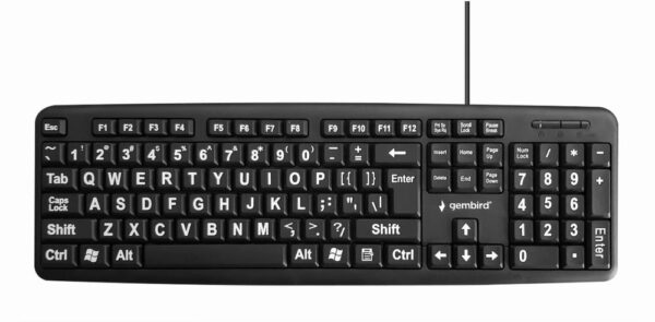 Gembird klaviatuur suur USB ENG