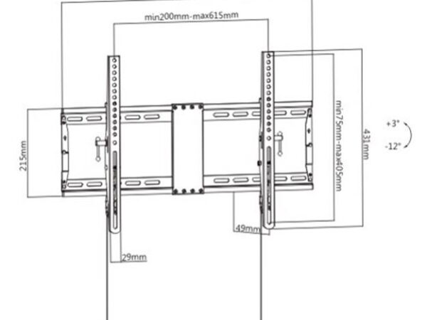 ELKO: 1394255 Gembird | Seinakinnitus | WM-80T-01 | 37-80" | Must
