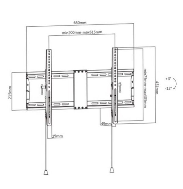 Gembird | Seinakinnitus | WM-80T-01 | 37-80" | Must