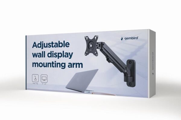 Gembird | Seinakinnitusega monitorihoob | MA-WA1-01 | 27" | Must