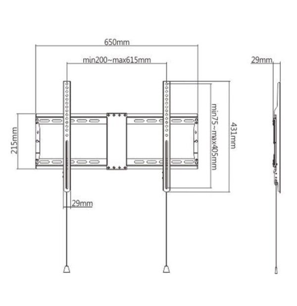 Gembird | Seinakinnitus | WM-80F-01 | 37-80" | Must