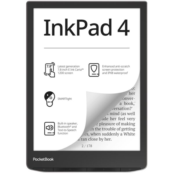 PocketBook InkPad 4 7.8" e-luger PB743G-U-WW
