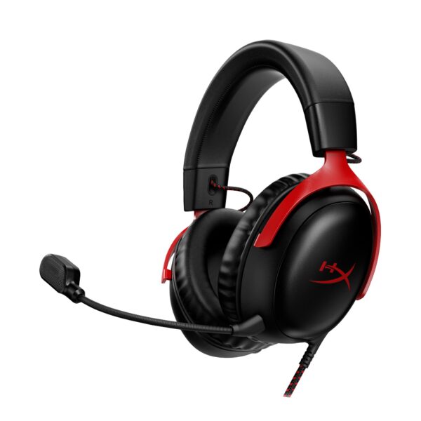 HyperX Cloud III gaming peakomplekt must-punane 727A9AA