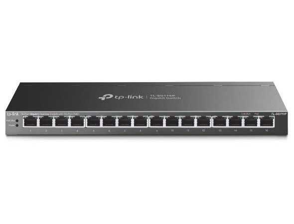 ELKO: 1398247 Tp-Link TL-SG116P 16-port poe+ switch