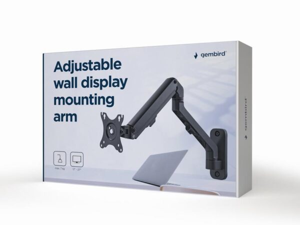ELKO: 1400847 Gembird | Seinakinnitusega monitorihoob | MA-WA1-02 | 27" | Must