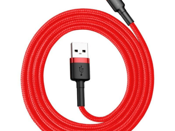 Baseus Cafule USB Lightning kaabel 2.4A 1m (must + punane)