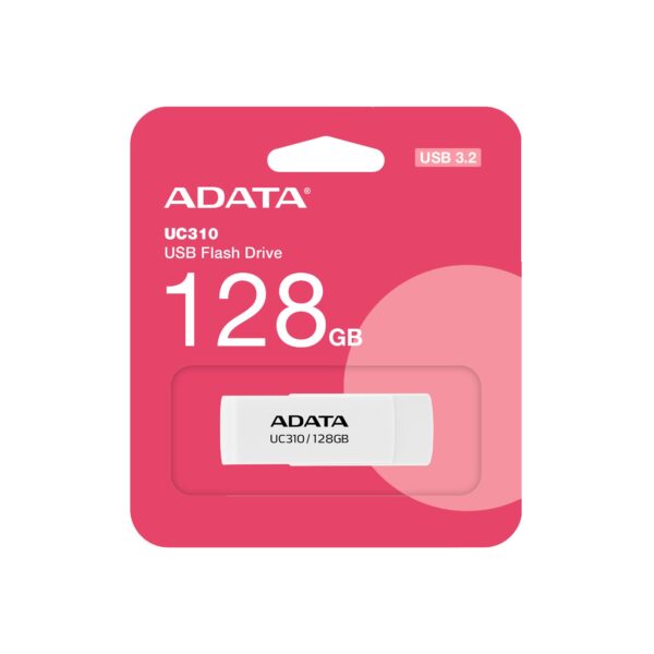 ADATA USB-mälupulk 128GB UC310 valge UC310-128G-RWH