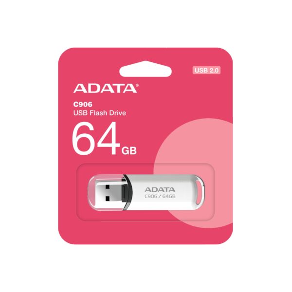 ADATA USB mälupulk 64GB USB 2.0 valge AC906