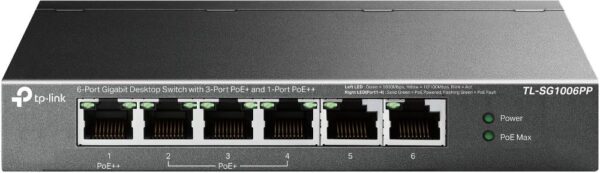TP-Link võrgulüliti TL-SG1006PP 6-port PoE+