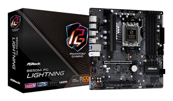 Asrock B650M PG Lightning am5 ddr5 emaplaat