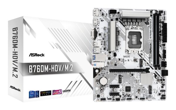 Emaplaat ASRock B760M-HDV M.2 DDR5 LGA1700 Micro-ATX