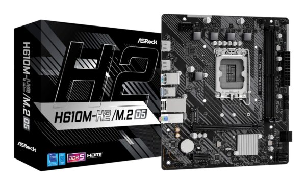 ASRock emaplaat H610M-H2/M.2 D5 DDR5 LGA1700 Micro-ATX