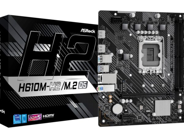 ELKO: 1405952 ASRock emaplaat H610M-H2/M.2 D5 DDR5 LGA1700 Micro-ATX