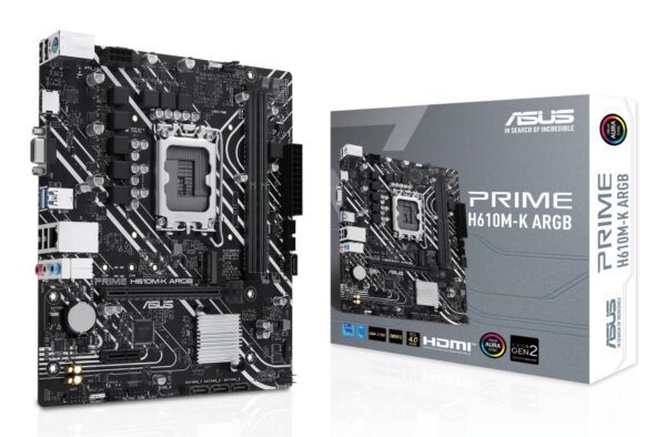 Asus Prime H610M-K ARGB lga1700 ddr5 emaplaat