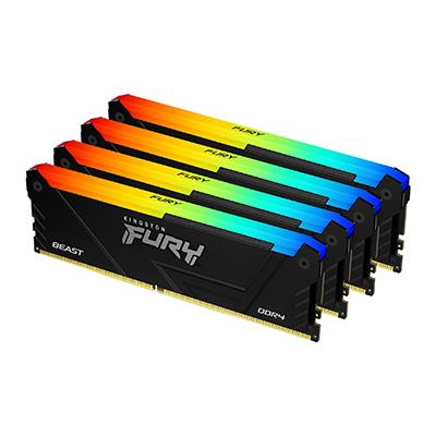 ELKO: 1406856 Kingston Fury Beast RGB 64GB DDR4-3600 mälukomplekt