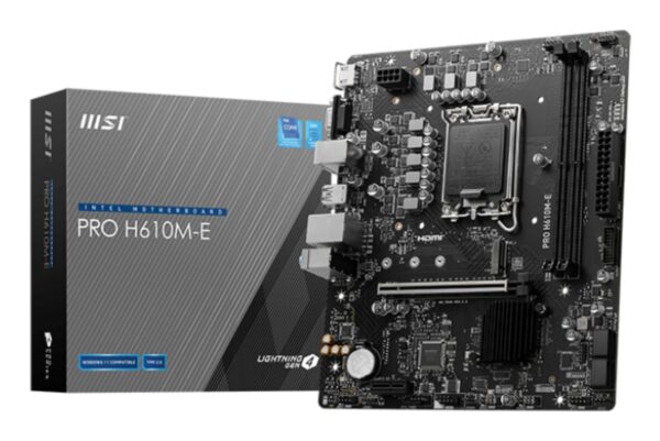 ELKO: 1406941 Emaplaat MSI Pro H610M-E DDR5 LGA1700 Micro-ATX