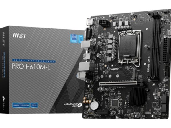 ELKO: 1406941 Emaplaat MSI Pro H610M-E DDR5 LGA1700 Micro-ATX