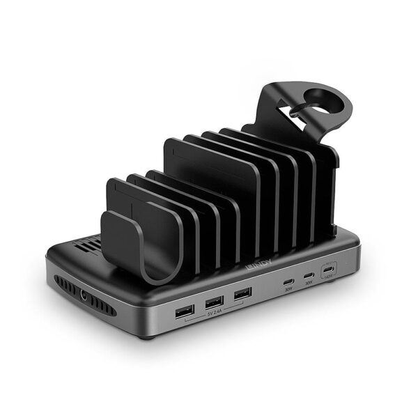 Lindy 160W 6-port USB laadimisjaam (73436)