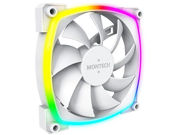 Montech korpuseventilaator 120mm valge PWM