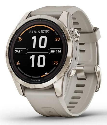 Garmin | Fenix 7S Pro Solar nutikell | 010-02776-15 | Liiv/Kuld