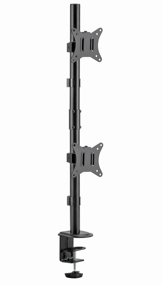 Gembird | Kahekordne monitorihoob | MA-D2-02 | 17-32" | Must