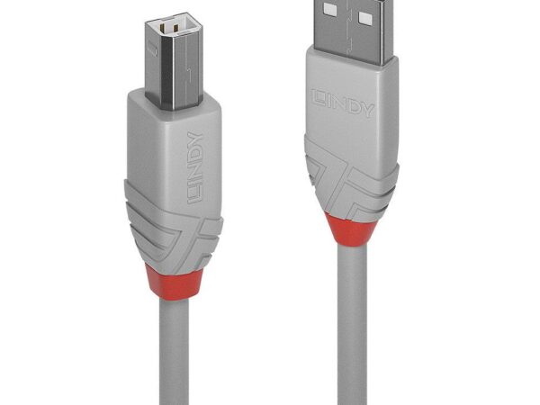 Lindy | USB2 A-B kaabel | 36684 | 3m | Anthra