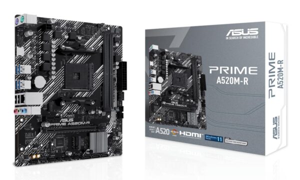 ASUS emaplaat Prime A520M-R DDR4 AM4 Micro-ATX