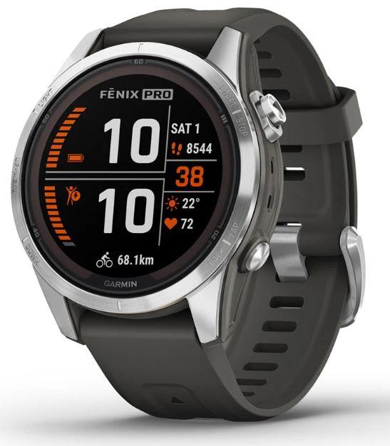 Garmin | Fenix 7S Pro Solar nutikell | 010-02776-01 | Hõbe/Graphite