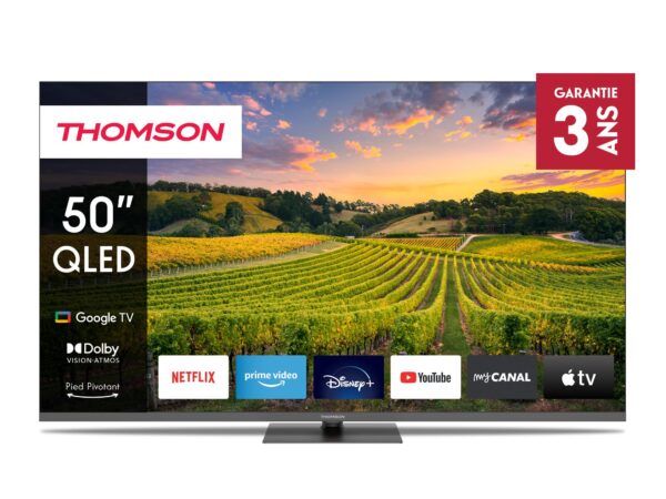ELKO: 1419834 Thomson 50QG5C14 | 50” QLED 4K Smart TV | Google TV | UHD | Bluetooth