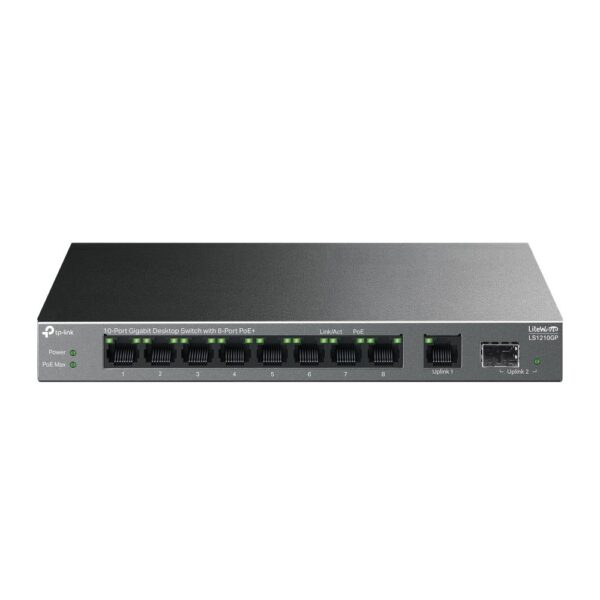 TP-Link võrgulüliti LS1210GP 8-port PoE+