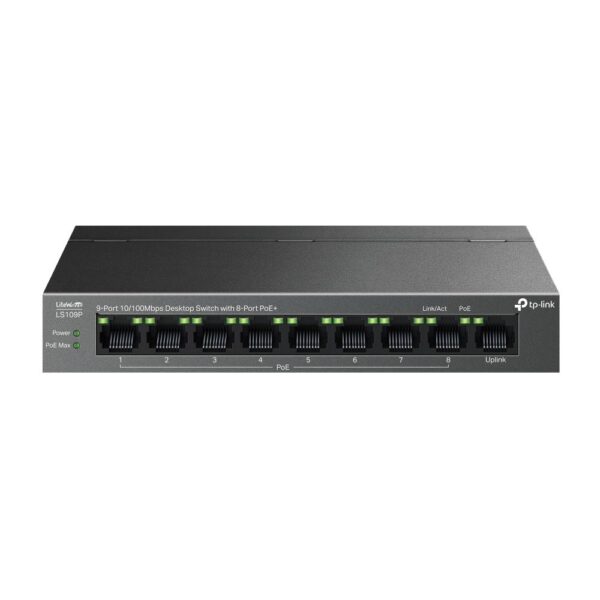 TP-Link võrgulüliti LS109P 8-port PoE+