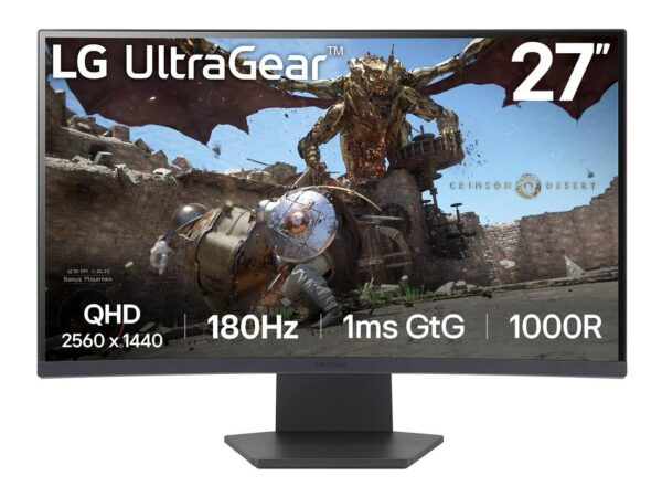 ELKO: 1423339 LG 27GS60QC-B 27" curved mängurimontitor