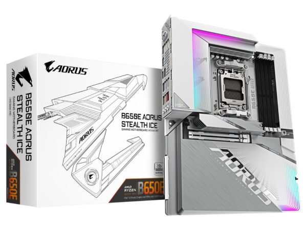 Gigabyte B650E AORUS Stealth Ice emaplaat