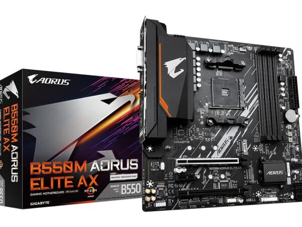 Gigabyte B550M Aorus Elite AX emaplaat