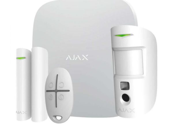 ELKO: 1424490 Ajax StarterKit Cam Plus alarmsüsteem valge