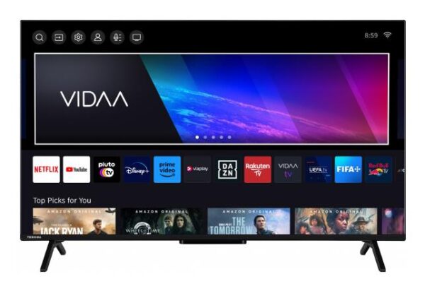 ELKO: 1425459 Toshiba 43QV2463DG | 43” 4K Smart TV | Vidaa OS | UHD | WiFi | Bluetooth