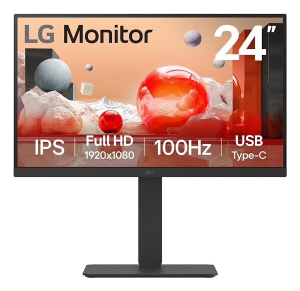 ELKO: 1426297 LG 24BA650-B 23,8” IPS Full HD 100Hz Monitor